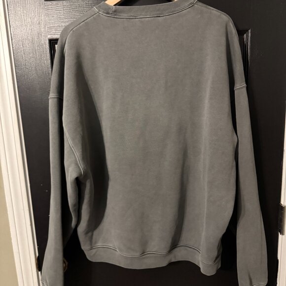 Mens Zara Dark Gray Mock Neck Sweatshirt - Picture 4 of 4
